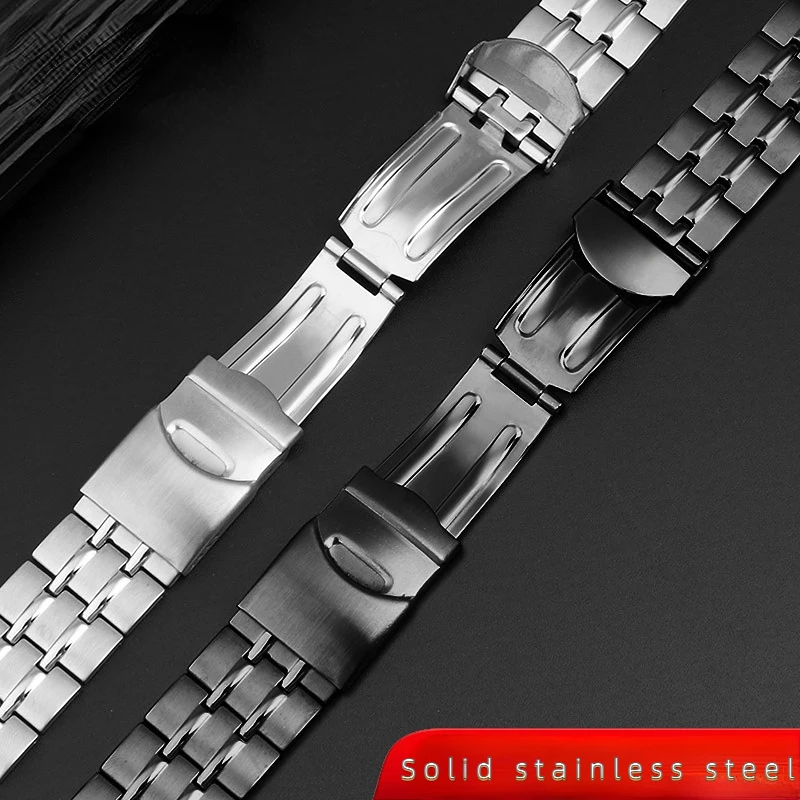 High quality new style For Swatch Men\'s black steel watch Metal strap YVS451 YVS435 YCS443G watchband accessories 19mm 21mm