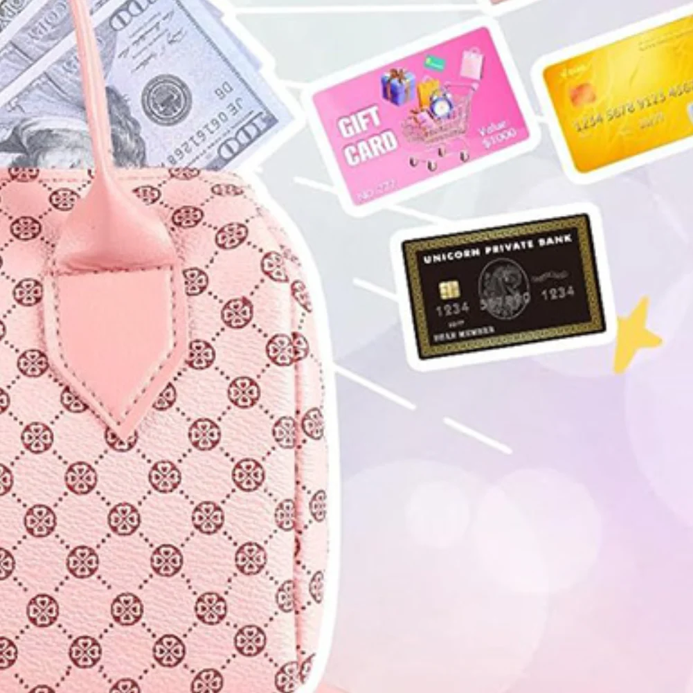 

Кошелек для игр для маленьких девочек, подарки принцессы, набор игровых сумочек, сотовый телефон/макияж/ключи, кредитная карта/бутылка для воды/солнцезащитные очки для детей от 3 лет