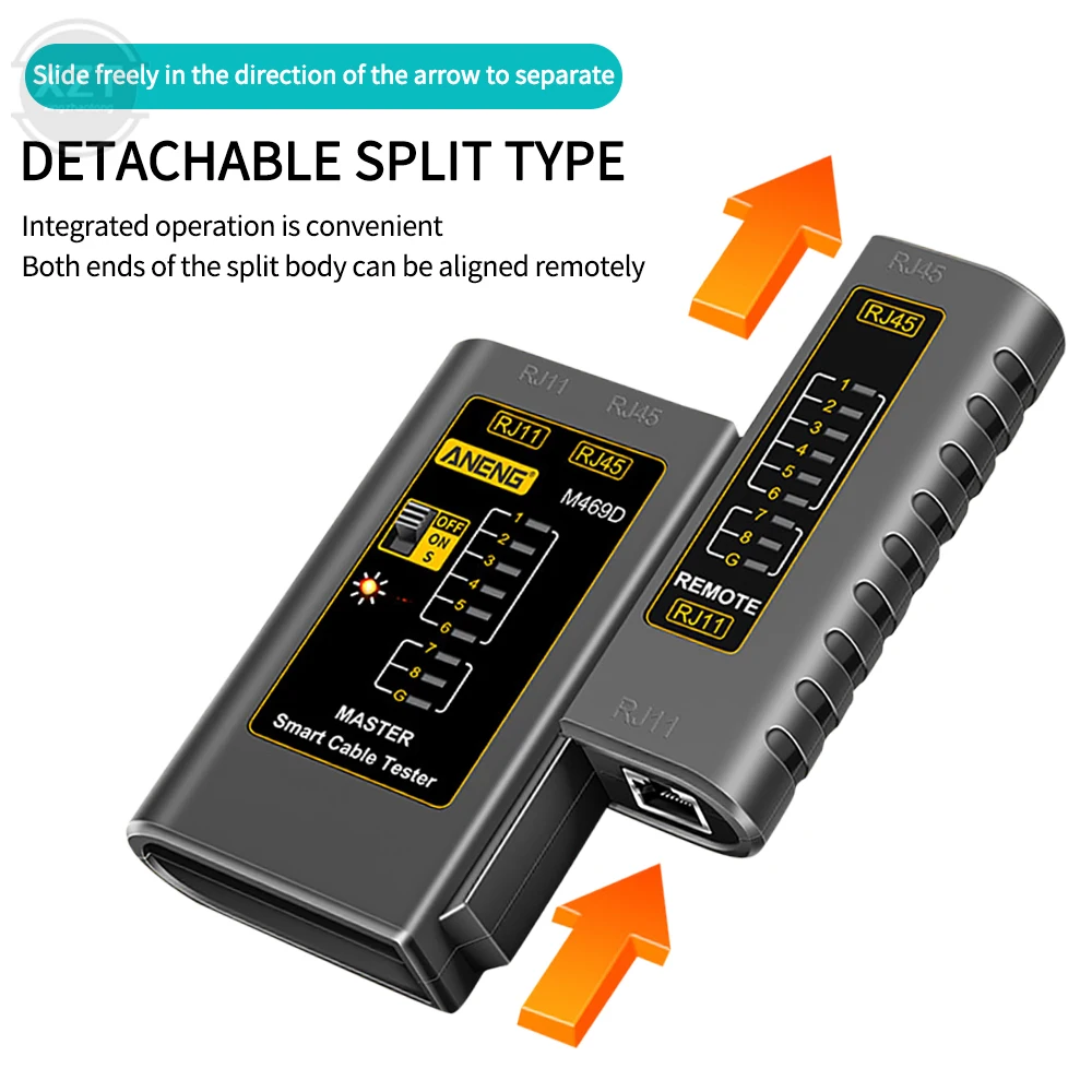 Rede Cable Tester e Networking Repair Tool, LAN Cable Tester, M469D, RJ45, RJ11, RJ12, CAT5, UTP, de alta qualidade