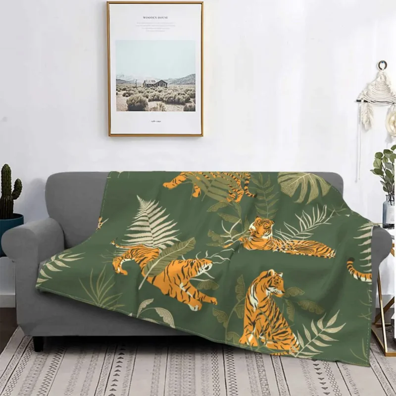 Wild Animal Style Tiger Blankets Flannel Printed Multi-function Ultra-Soft Throw Blankets for Bedding Travel Quilt