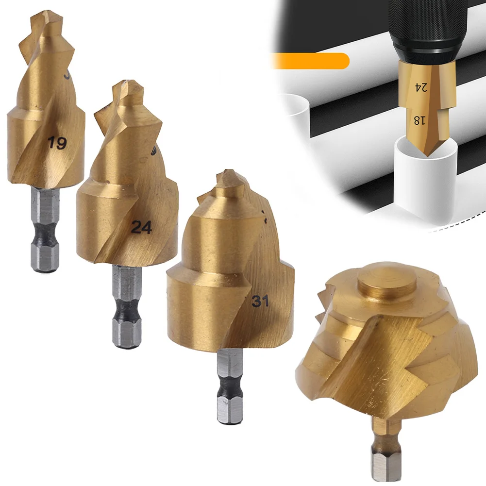 

4pcs 6.35mm Hexagonal Shank Drill Bit Water Pipe Expansion Drill Punch Plumber High-selling New Tool Accessories