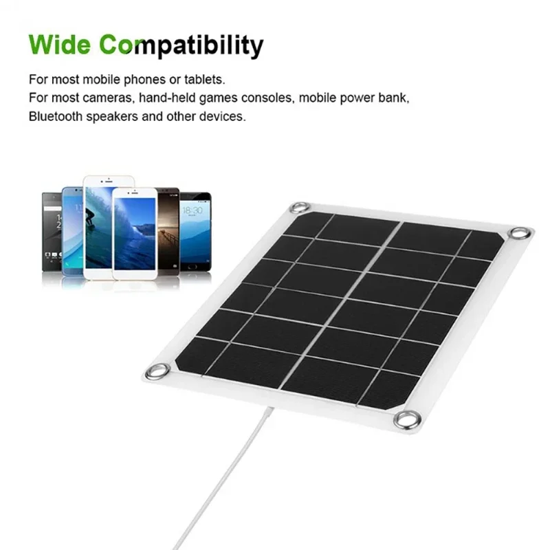 Painel solar portátil 20w 5v usb célula solar ao ar livre telefone power bank carga para ciclismo acampamento caminhadas escalada viagem à prova dwaterproof água