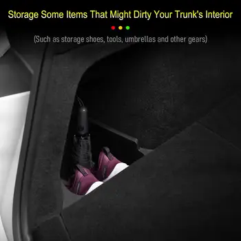 Pro Tesla Model Y Juniper Organizér do kufru, boční úložný box, organizér do kufru, vroubkovaná TPE rohož, proti znečištění, cestovní příslušenství pro auto 2025 10 nejlepší prodej Příslušenství Tesly - №1