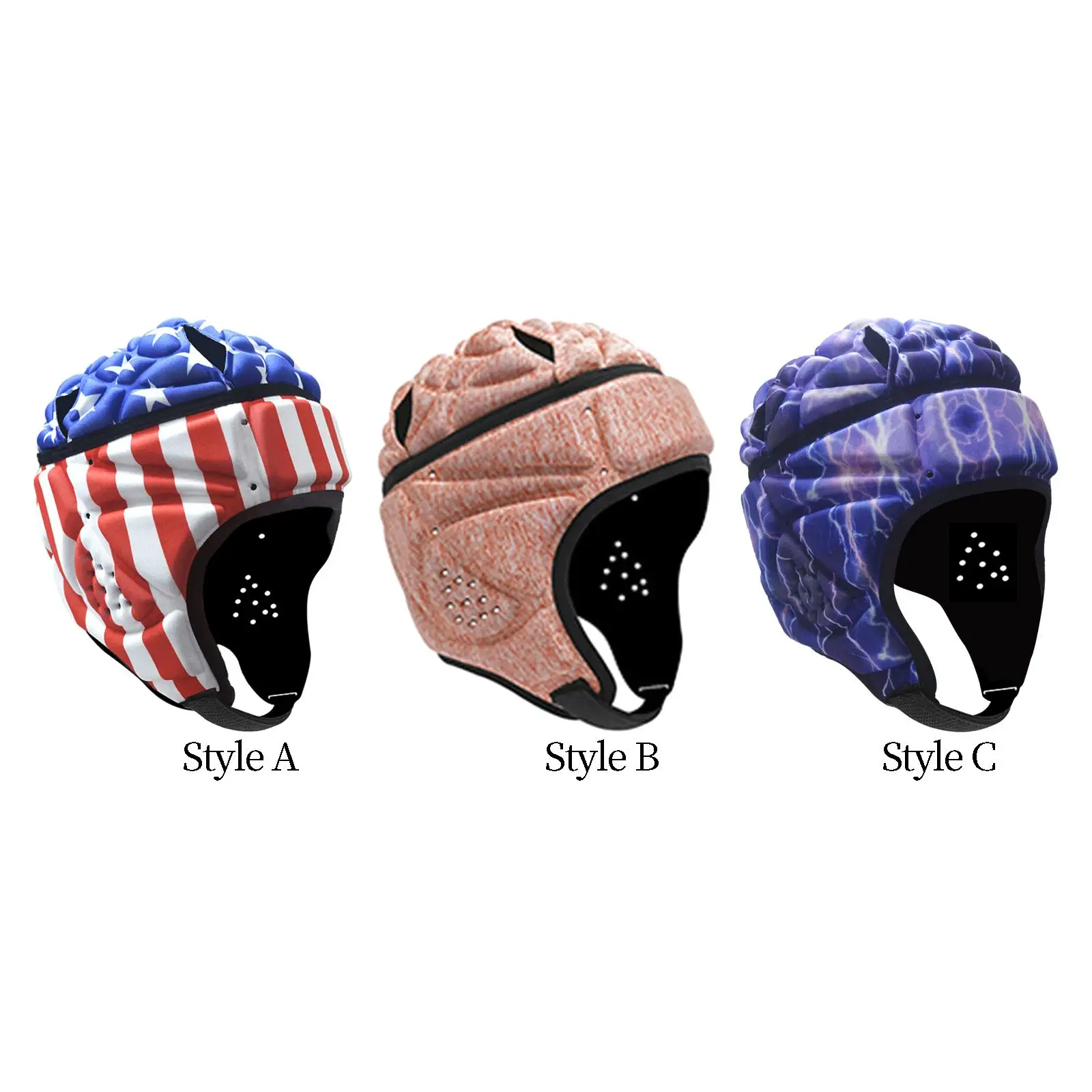 Lightweight Rugby Helmet Guard for Men Women Adults Flag Football Hockey Soccer Soft EVA Padded Shell with Breathable