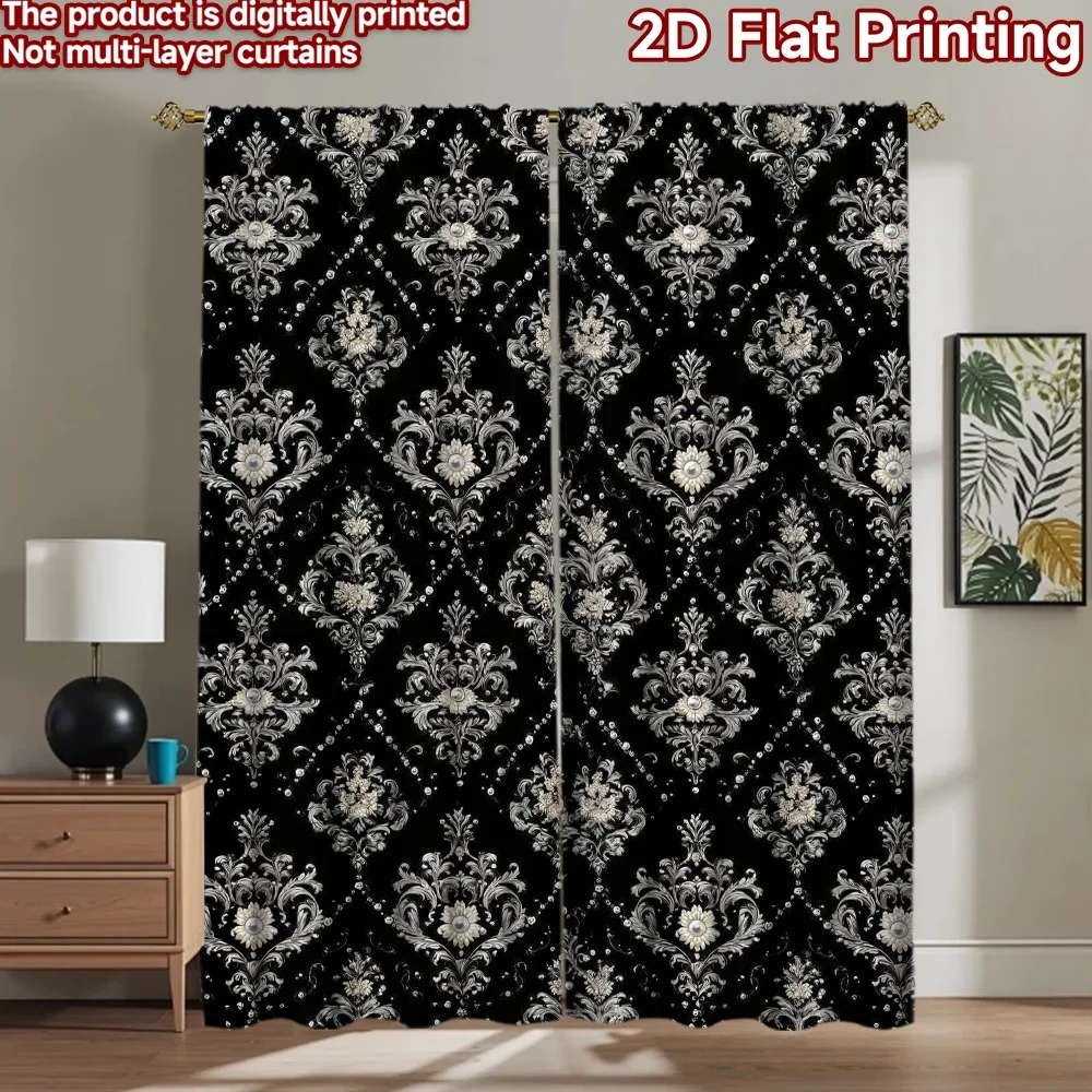 

1pc 2D flat Photography Backdrop Popular Scene Backdrop Floral on Black 100% Polyester Festive Backdrops Perfect for Holiday