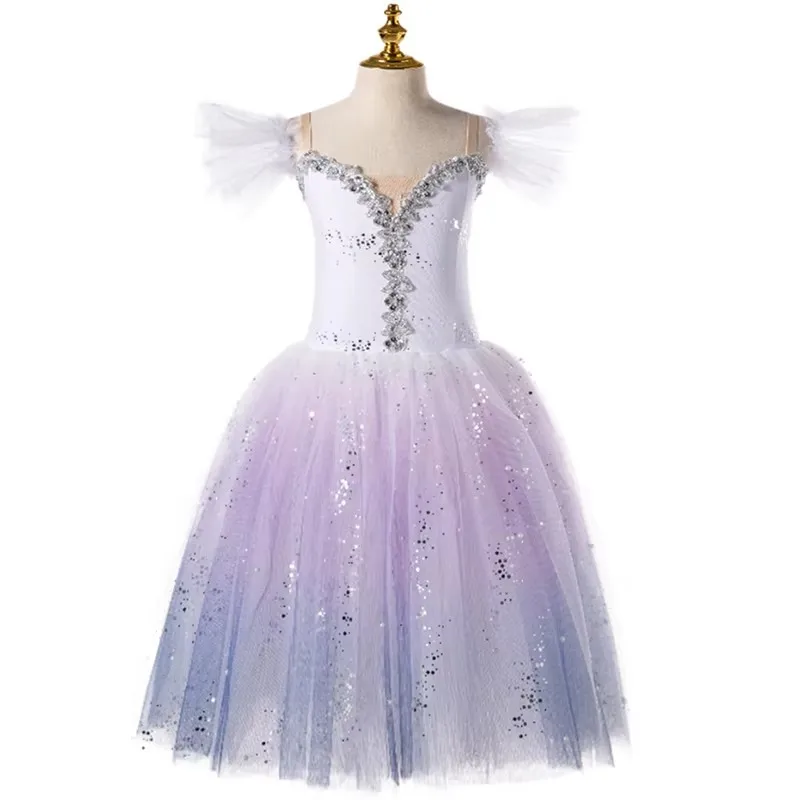 

Professional Romantic Tutu Long Tulle Tutus Ballet Dress Women Girls Ballerina Party Dress Children Ballet Dance Costumes