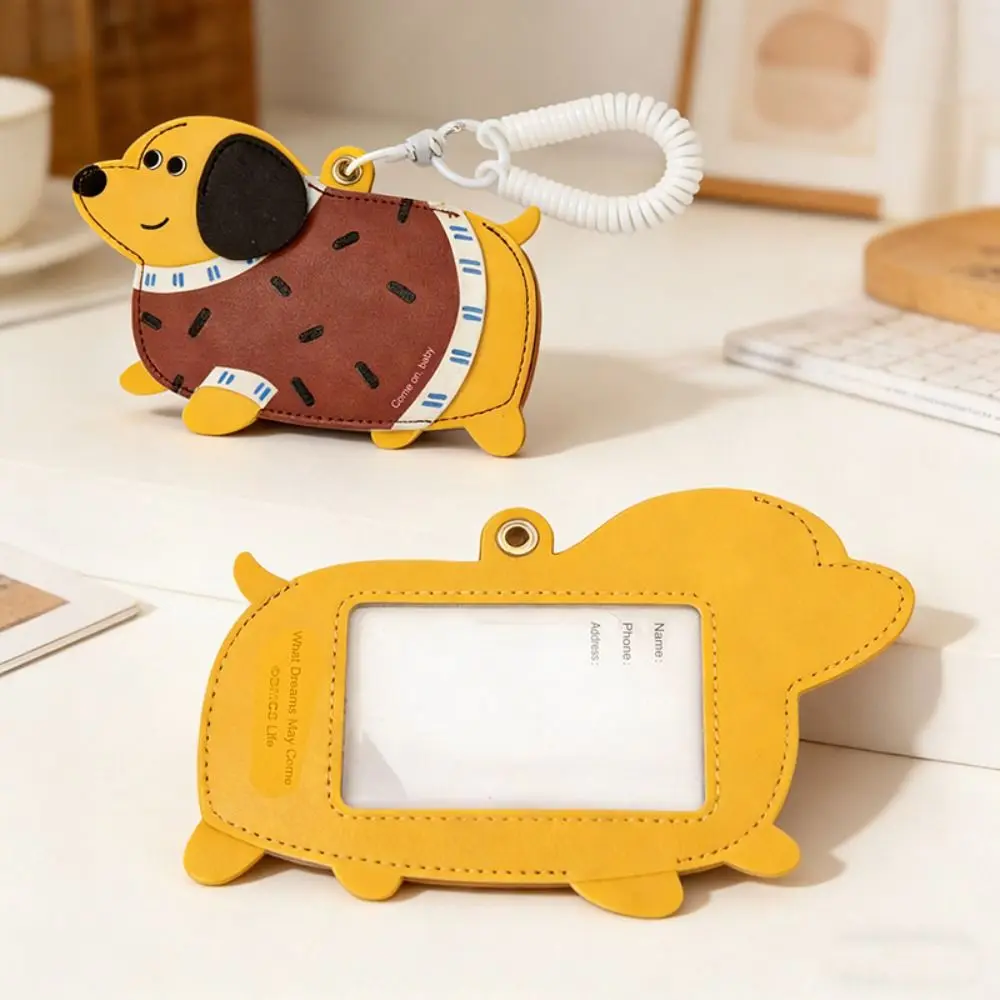 

Fashion baggage tag Dachshund Card Holder Multifunction Bag Charm Luggage Tag Korean Style Cute card sleeve Outdoor