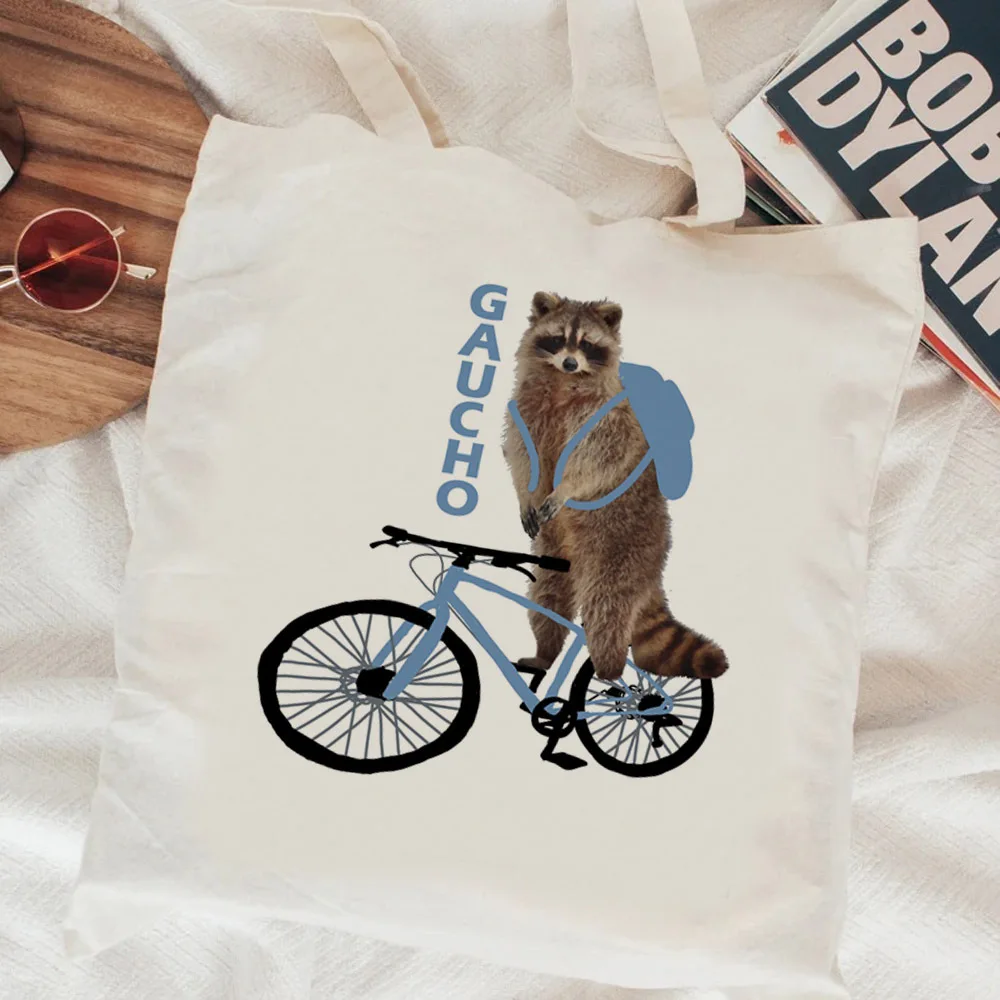 Racoon shopping bag recycle bag bolsas de tela bolsa canvas jute bag shopper bag foldable bolsas reutilizables sac toile