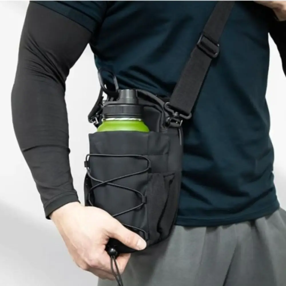 حقيبة حبال زجاجات المياه المغناطيسية سعة كبيرة قابلة للتعديل حقيبة زجاجات الصالة الرياضية المحمولة الراحة حقيبة رياضية كروسبودي في الهواء الطلق #5