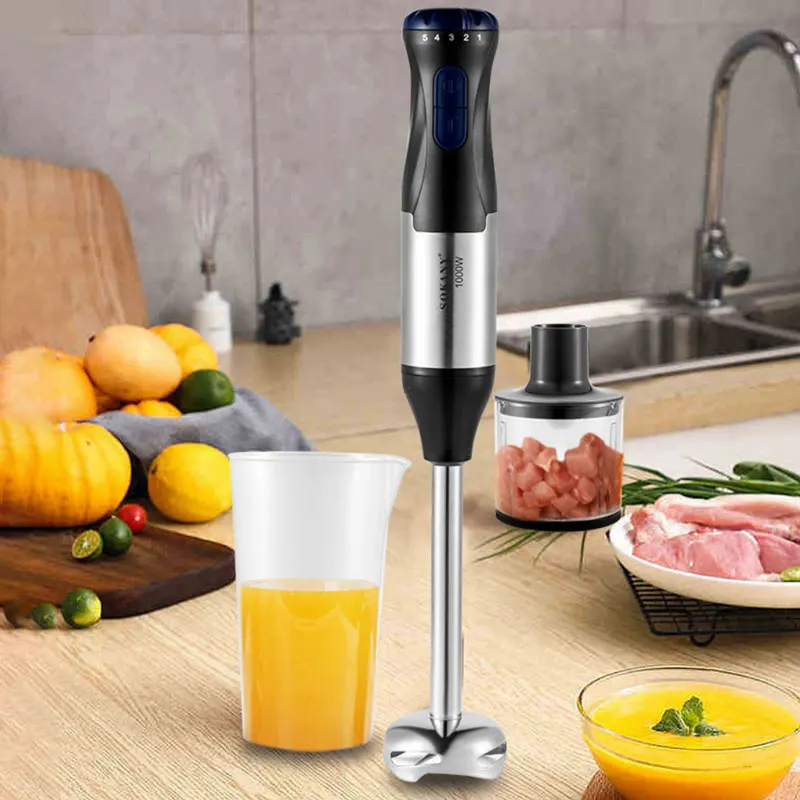 

4 In 1 Portable Handheld Electric Blender, 1000W Multi-Functional Household Kitchen Electric Mixer,Food Processors,Egg Beater