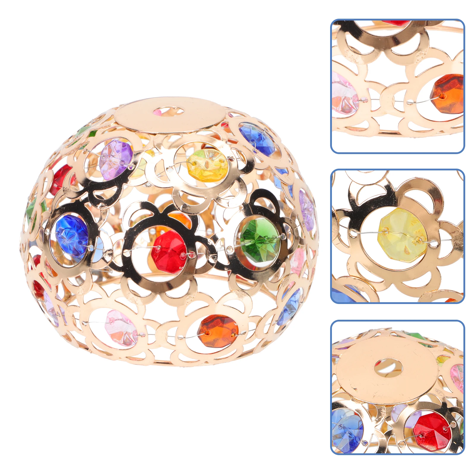 

Iron Wire Lampshade Floral Frame Vintage Home Decor Lampshades Metal Simple Cover
