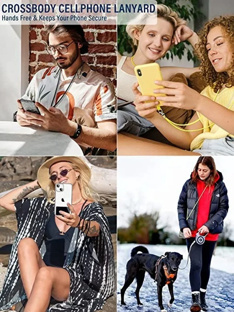 Crossbody Adjustable Phone Lanyard Strap Universal Mobile Phone Hanging Rope Neck Straps Anti-lost Rope Cell Phone Accessories