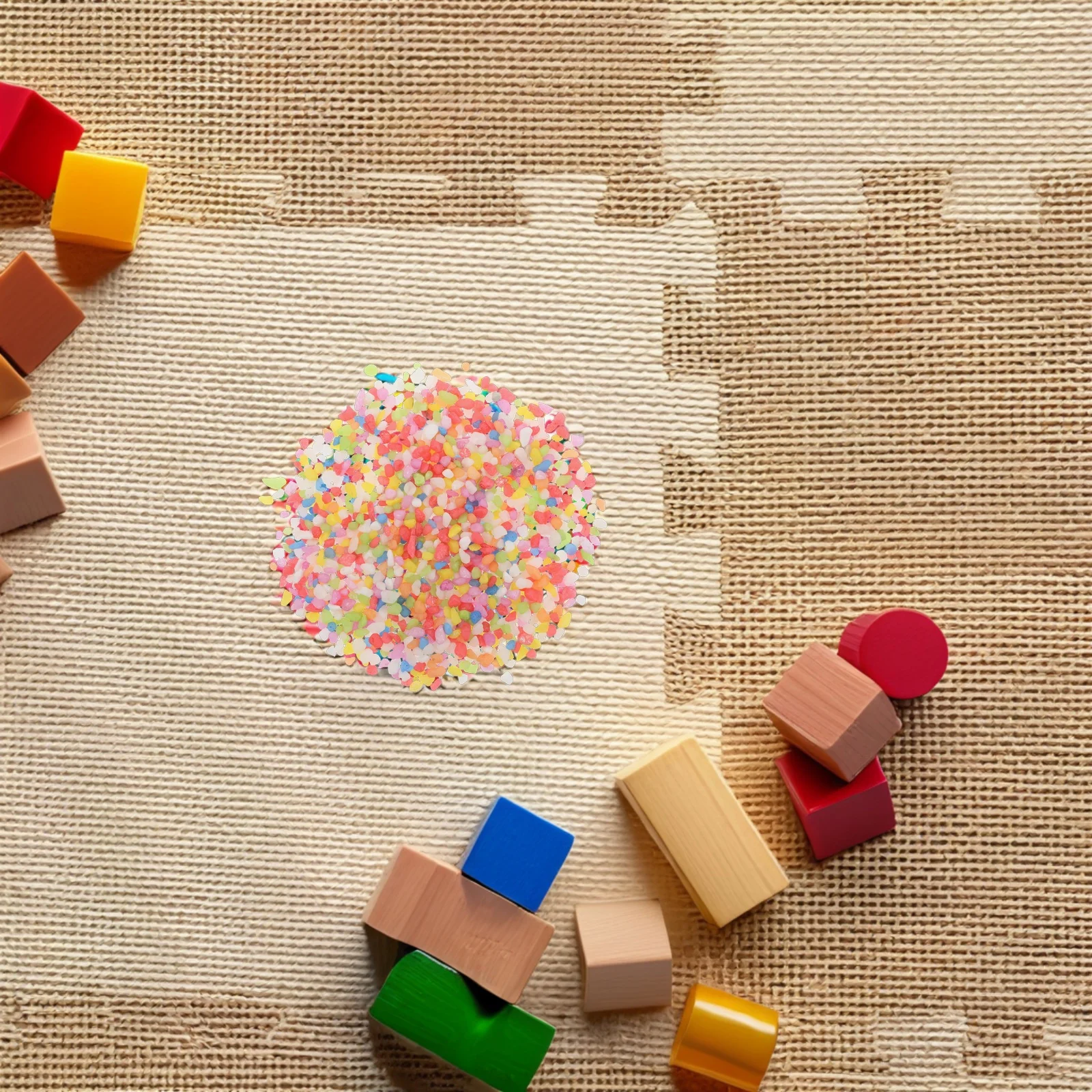 Ensemble de pierres de sable 100g, galets décoratifs, couleurs vives, matériau sûr, jeu intérieur et extérieur, Aquarium, jardin, bac à sable