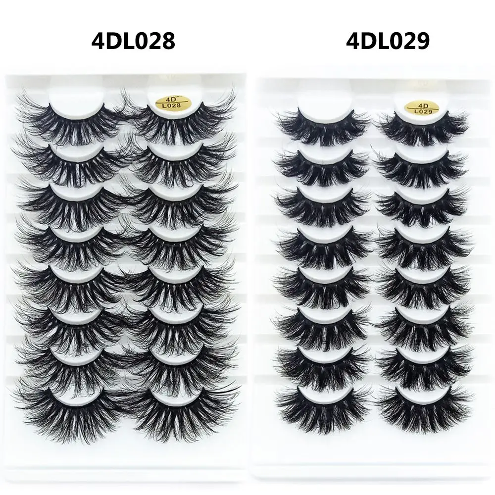 Makeup Tools Cruelty-free Long Natural Wispies Fluffy Full Volume Thick 25MM Lashes 4D Mink False Eyelashes Eye Lash Extension