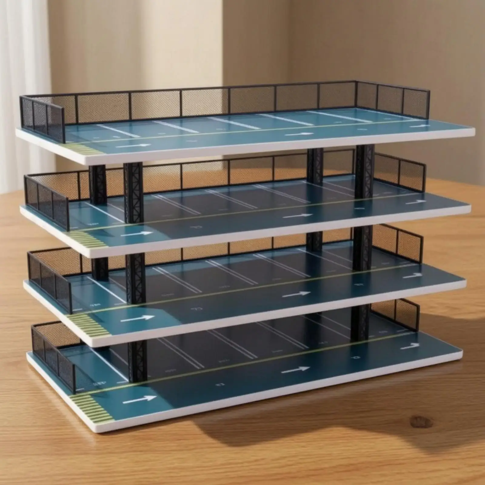 Model Car Display Rack Multi-Level Toy Car Storage Display Rack Miniature Parking Garage Open-Display Realistic for Collectors - view 4
