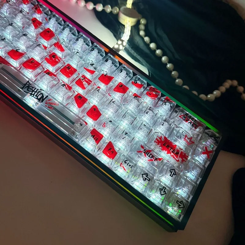 Highly PC transparent adaptive magnetic axis mechanical keyboard