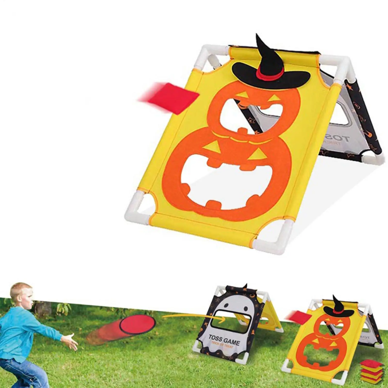 Jeux de lancer de sacs de haricots effrayants, fêtes à thème d'halloween, jouets sensoriels interactifs, activités de fête pour enfants en famille