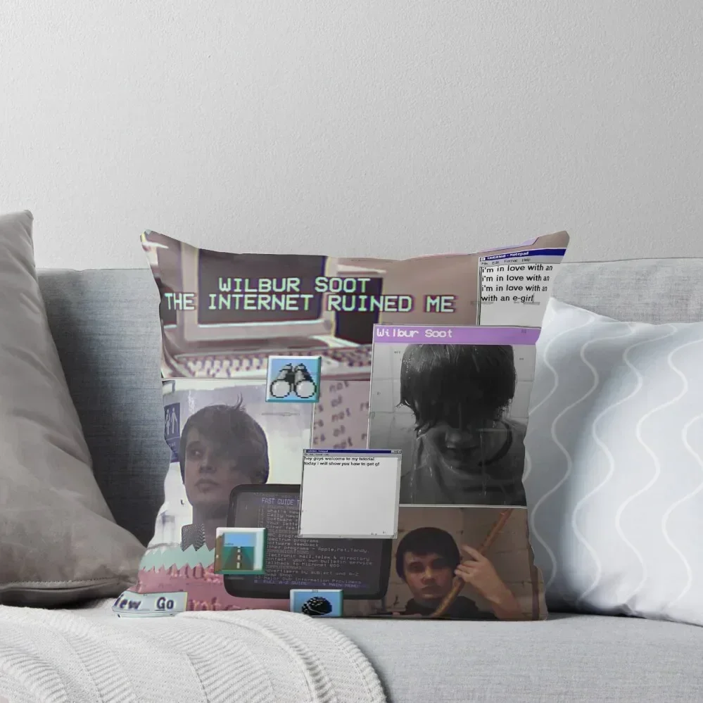 

Wilbur Soot music collage Throw Pillow Cushion Cover Luxury luxury covers Christmas Pillows Luxury Sofa Cushions pillow