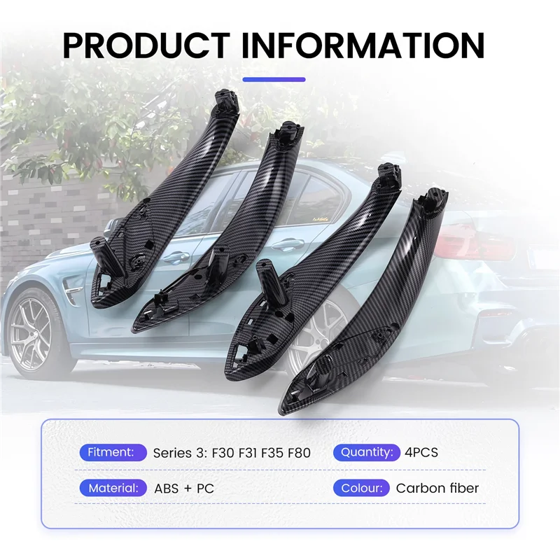 

Высоко рекомендуется внутренняя дверь из углеродного волокна, цветная ручка, внутренняя отделка для BMW 3 4 серии F30 F31 F32 F33 F34 F35 F36 F80 F