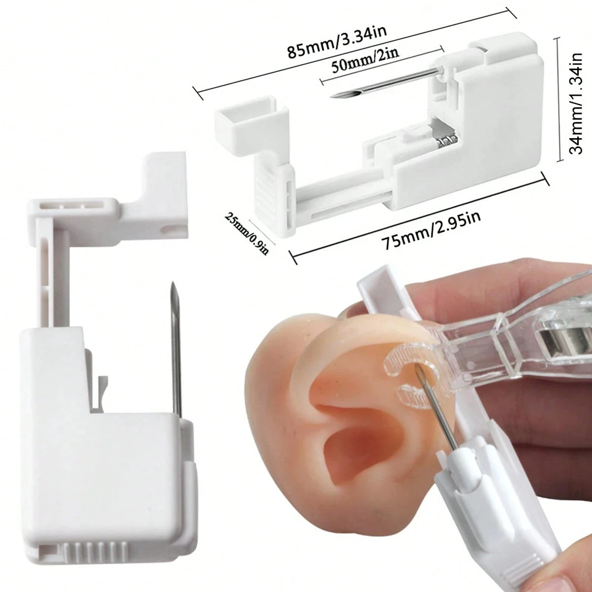 5pcs Belly Button Piercing Kit Self Belly Piercing Gun With Stainless Steel Belly Rings Hypoallergenic Navel Rings Jewelry