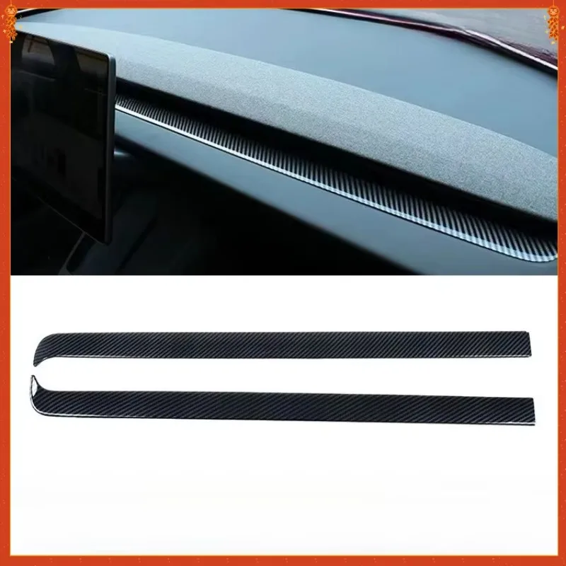 

For Tesla refreshed Model 3 Dry Carbon Fiber center console instrument panel air outlet decoration panel auto parts interior