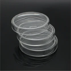 60/75/90/100/120mm with Lids Laboratory Bacterial Yeast Borosilicate Glass Petri Culture Dish