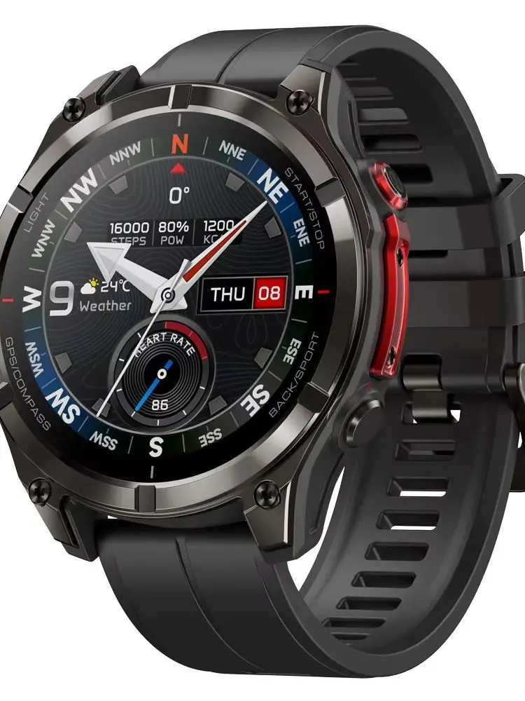 2026 Zeblaze Stratos 4 Pro GPS Smart Watch 1.43'' AMOLED Wyświetlacz Dwukolorowa Latarka Przechowywanie Muzyki 170+ Trybów Ćwiczeń Smartwatch — 2