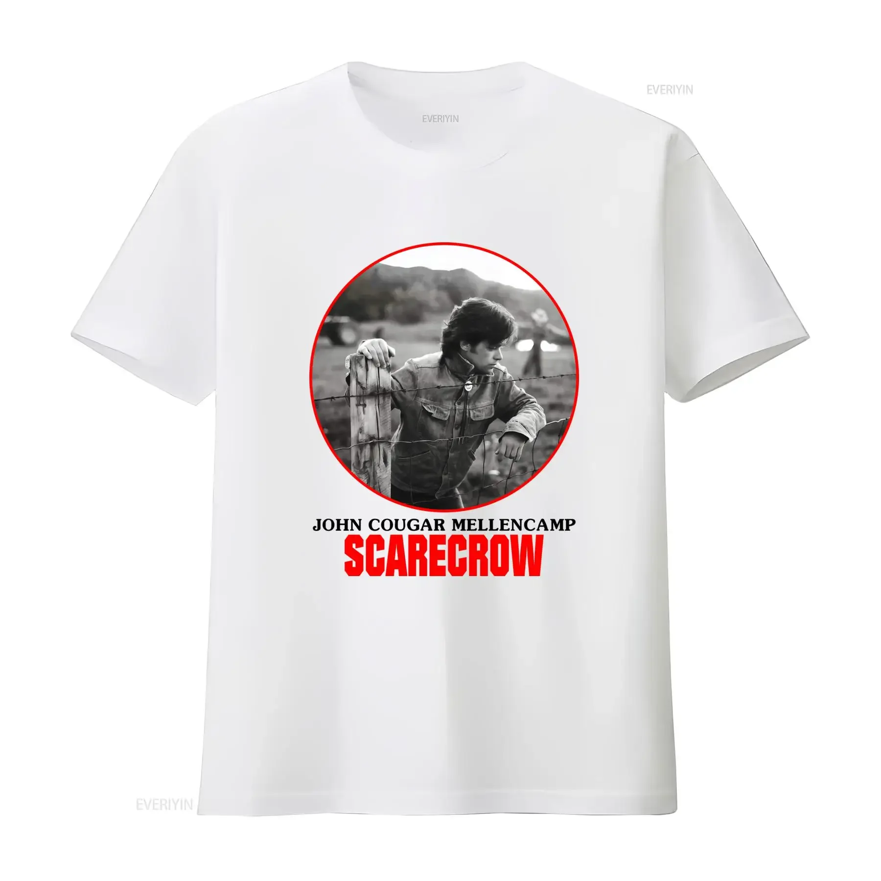 Vintage 80s John Cougar Mellencamp Scarecrow Tour Double Sided T Shirt vintage Washed fashion Stylish streetwear