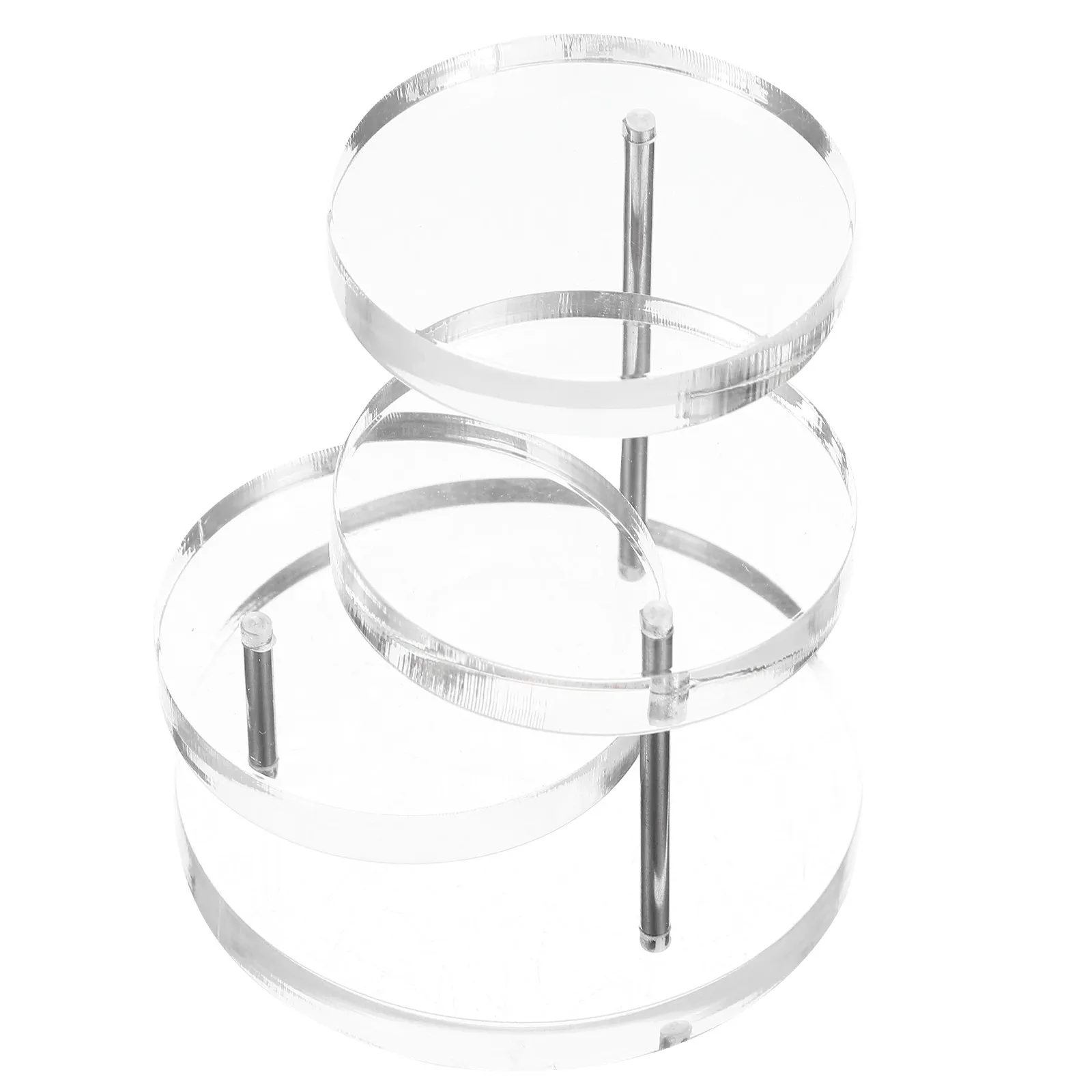 Acrylic Jewelry Display Stand Transparent Ornament Holder Compact Multi-Layer Retail Shop Rack Jewelry Organizer Storage
