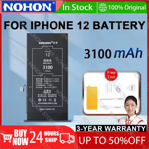 NOHON Phone Battery for Apple iPhone 12 Series High Capacity Battery For iPhone12 12 Pro 12 Mini 12 Pro Max Battery Replacement