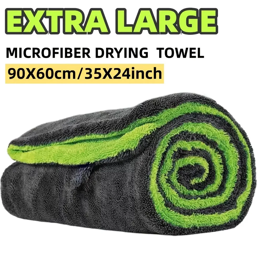 1400GSM الثقيلة SUV شاحنة تجفيف منشفة اضافية كبيرة 48x24 بوصة مزدوجة الوجهين ستوكات القماش ماصة غسيل السيارات منشفة