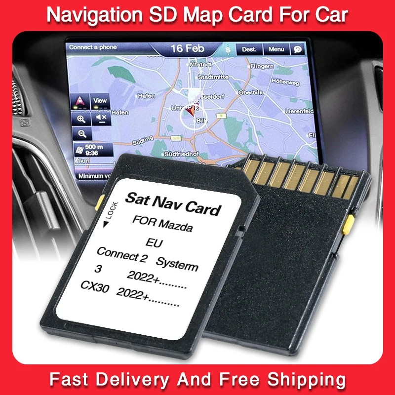 SD Card Update Latest Europe Russia Ukraine Turkey Maps Sat Nav for Mazda 3/CX30 2022+ Multimedia Connect 2 Navigation 32GB