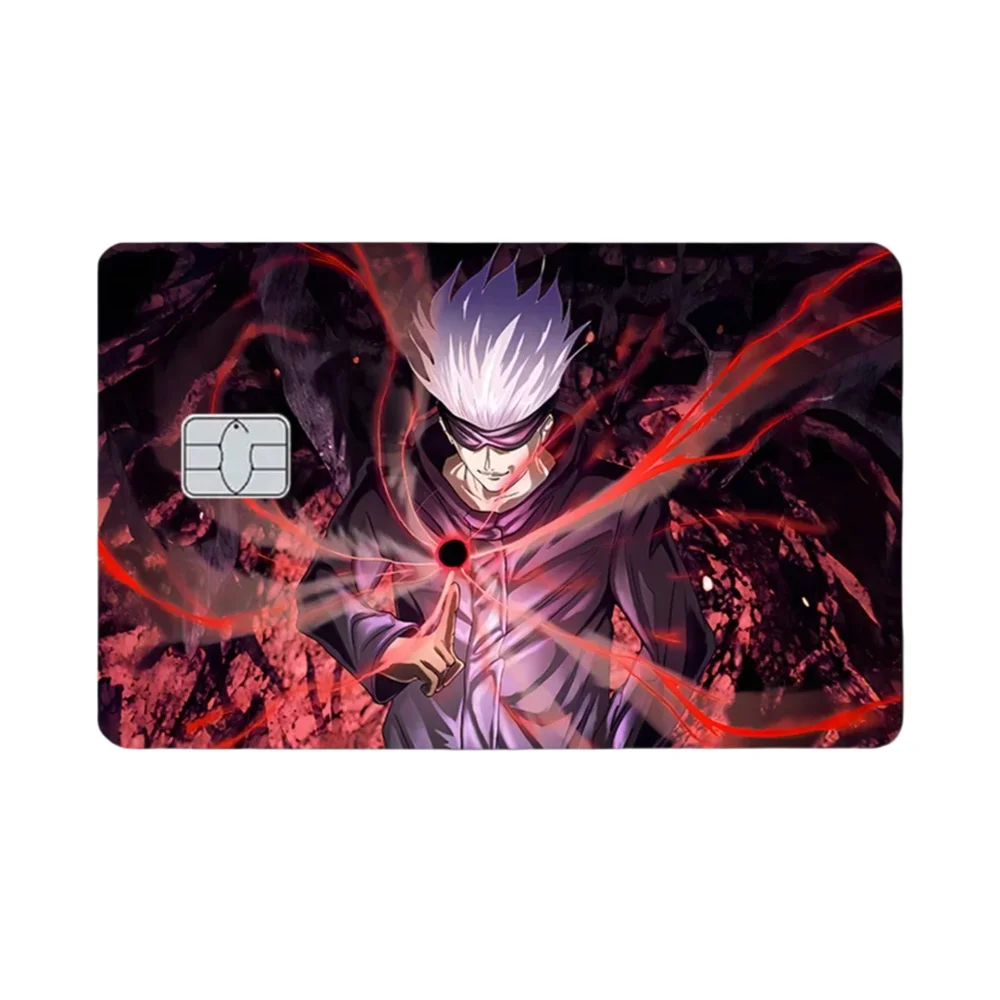 Jujutsu Kaisen Anime Bank Credit Cards Stickers Satoru Gojo Ryomen Sukuna Decoration Waterproof Scratch Resistant Stickers