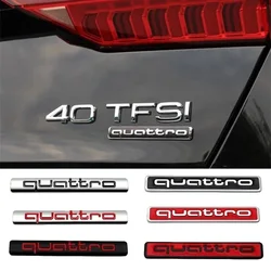 3D Quattro Metal Emblem For Audi A3 A4 A5 A6L A7 A8 Q3 Q5 Q7 S3 S4 S5 RS3 RS4 RS6 R8 TT B5 B6 Car Trunk body Logo Accessories