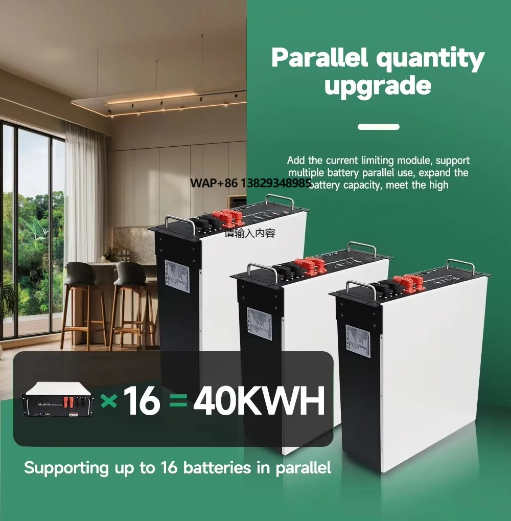 

Hybrid Grid Home Energy Storage UPS Backup Power Wall Solar System with 100Ah-280Ah Lithium Cells 5kwh Lifepo4 Split Type CAN