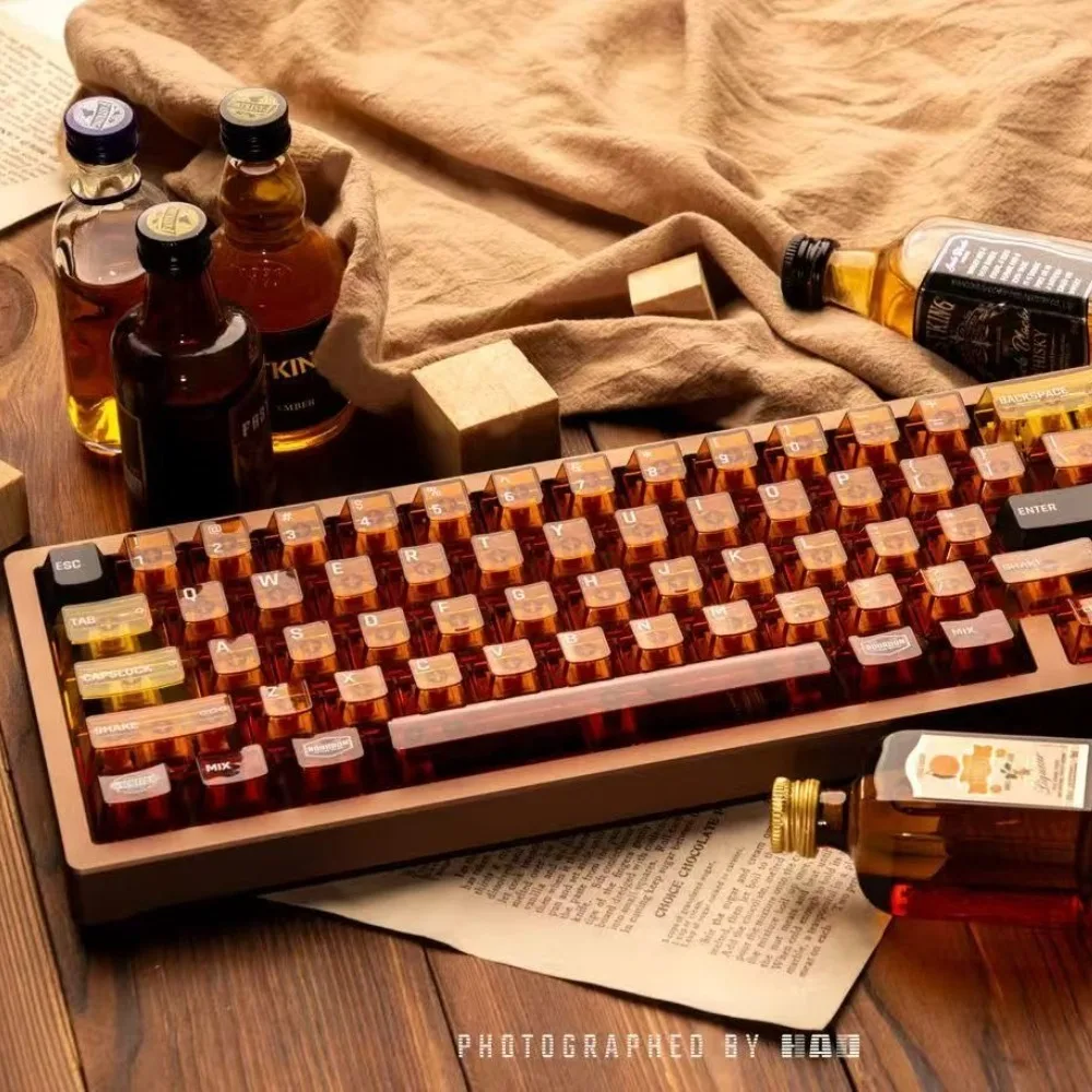

Bartender Theme Keycaps Set 156Keys Retro Translucent Custom Keyboard Cap PBT+ABS Cherry Profile Mechanical Keyboard Accessories
