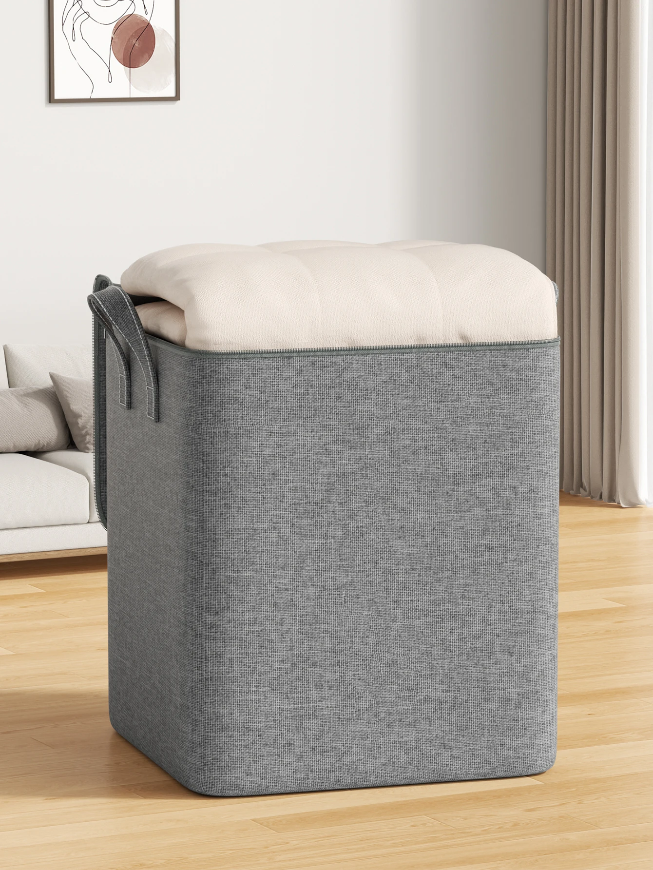 قطعة واحدة من حقيبة تخزين الملابس القابلة للطي، حقيبة تغليف متحركة ذات سعة كبيرة، لحاف، بطانية، حقيبة مقاومة للغبار، منظم خزانة الملابس