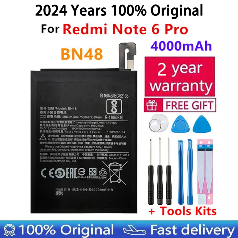 Original Phone Battery BN45 BN48 For Xiaomi Redmi Note 5 Note 6 Pro Redmi Note6 Pro High Quality 4000mAh Replacement Batteries