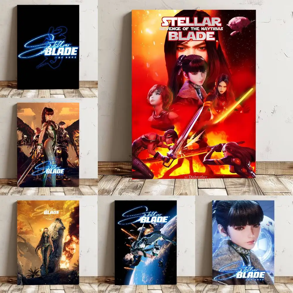 Spiel Stellar Blade Poster Hochwertiger Druck Wasserdichter Wandkunstaufkleber für Bar Wohnzimmer Dekor Geschenk