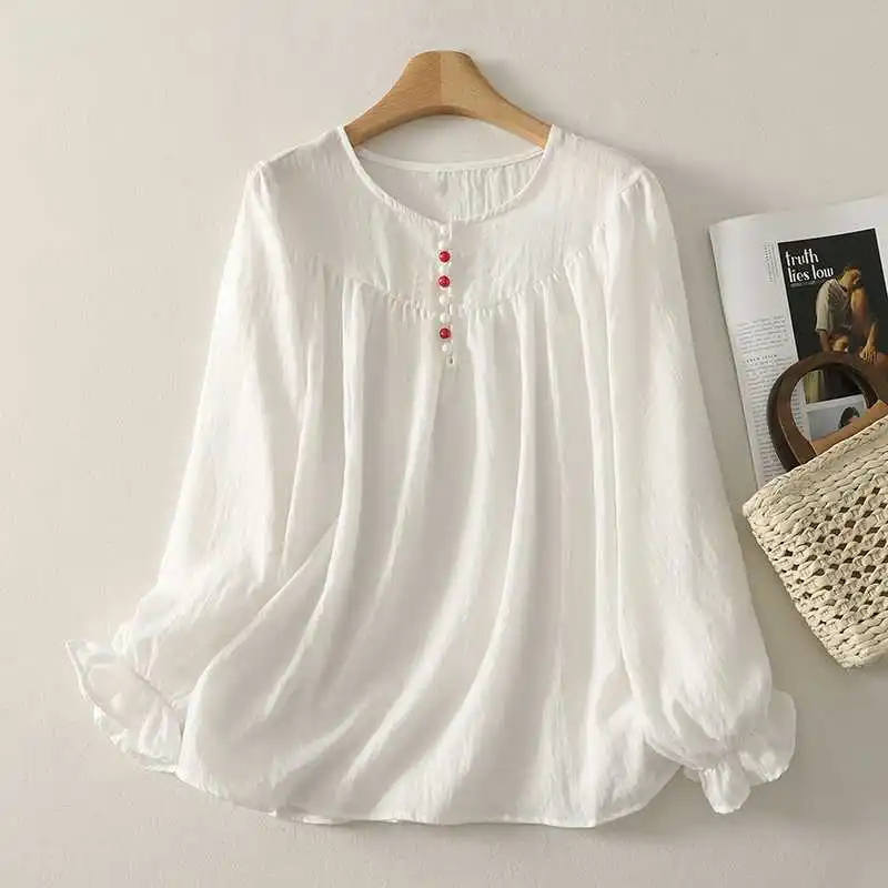 

Осенняя элегантная модная кукла с длинными рукавами, белый пуловер, рубашка, осенний новый свободный и утягивающий повседневный топ, блузка с длинным рукавом