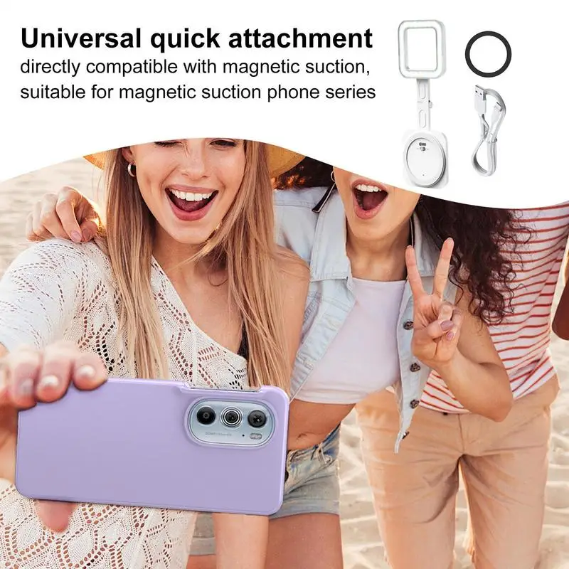 ضوء الهاتف للصور المغناطيس الهاتف المحمول ملء الضوء 30 المصابيح مربع المغناطيسي المحمول ملء مصباح عكس الضوء مشرق لأجهزة الكمبيوتر المحمول