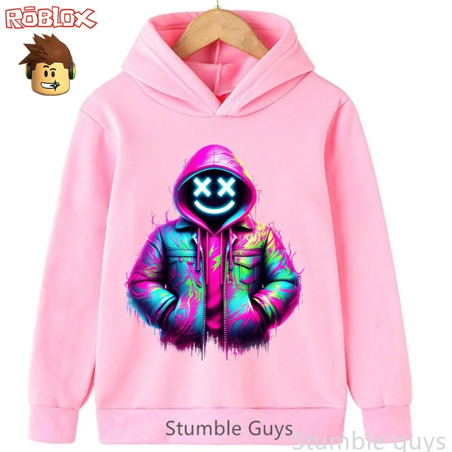 

Kids Roblox Trendy Hoodie 3-12Y Autumn 3D Game Print Boys Girls Fashion Casual Wear