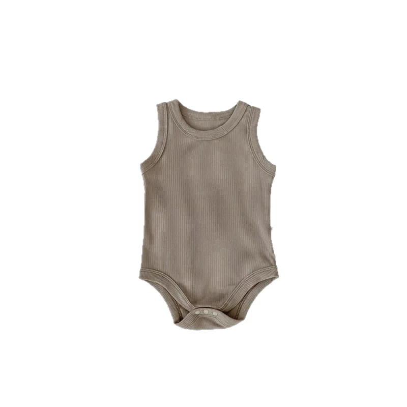

Baby summer vest fart coat men and women baby summer onesie cotton thin primer solid color Romper newborn baby clothes