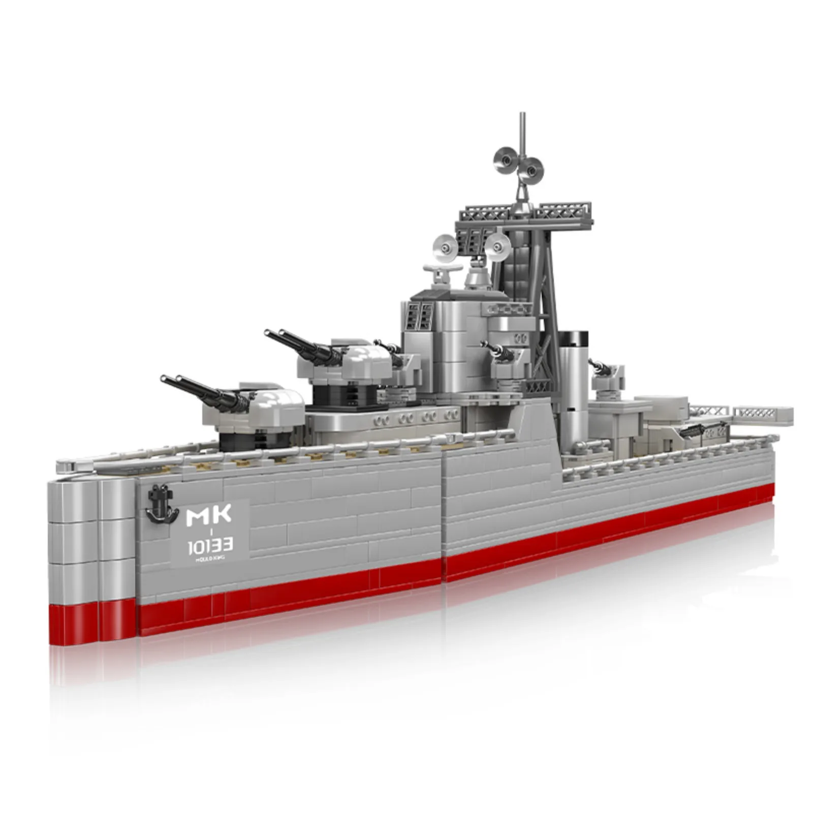 モールドキング 10133 戦艦駆逐艦 組み立てブロックセット - 1815ピース 大人＆ティーン向け軍艦モデル