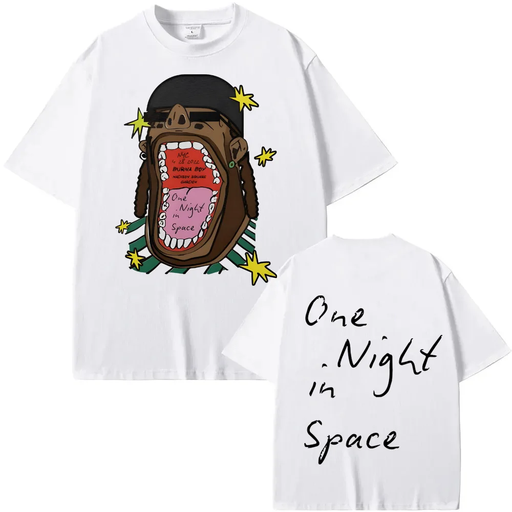 

Burna Boy T Shirt Street Hip-hop Rapper Short Sleeve O-neck Tees Top Summer 100%Cotton Tshirt Sudaderas Soft ComfortableTees