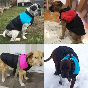 Dog Clothes Winter Warm Big Dog Coat Waterproof Pet Vest Jacket For Small Medium Large Dogs Chihuahua French Bulldog Outfits 5