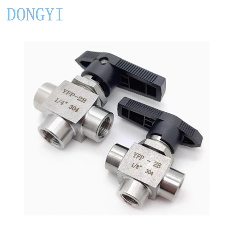 أنثى الموضوع صمام كروي ثلاثي الاتجاه YFP-2B G1/8 G1/4 G3/8 G1/2 G3/4 NPT1/8 NPT1/4 NPT1/2