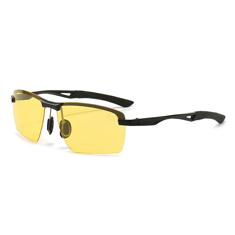 Polarized Yellow Night Driving Sunglasses Men Women Fashion 100% Anti UV400 Sun Glasses Shade