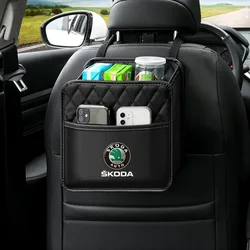 Car Seat Storage Bag Leather for Skoda octavia 2 a7 a5 rapid fabia yeti superb KAMIQ KAROQ kodiaq SCALA citigo virs Accessories