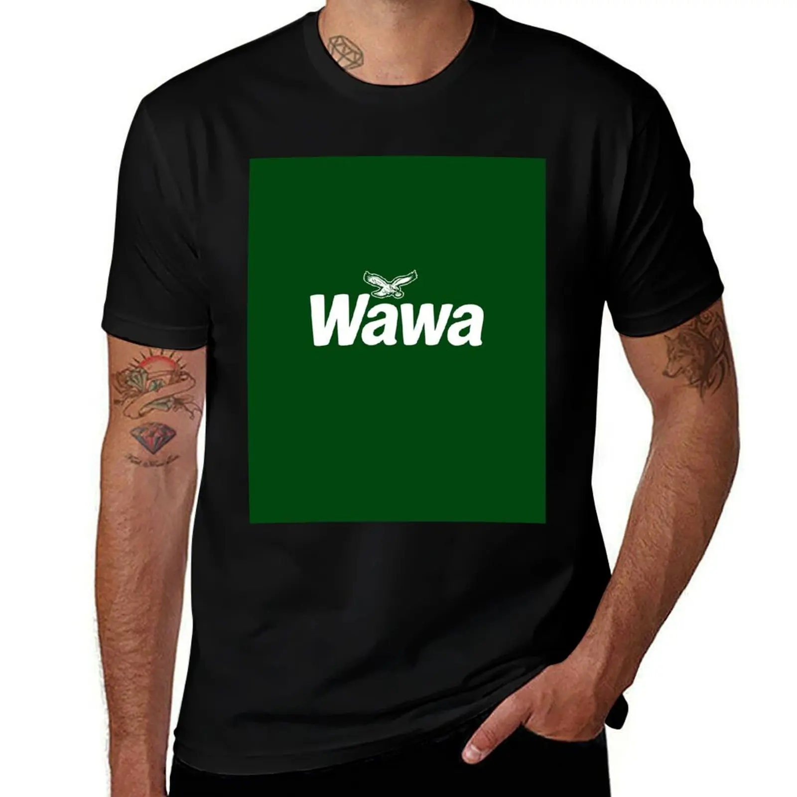 

Wawa Kelly Green T-Shirt Basic Solid Tee for Daily Use